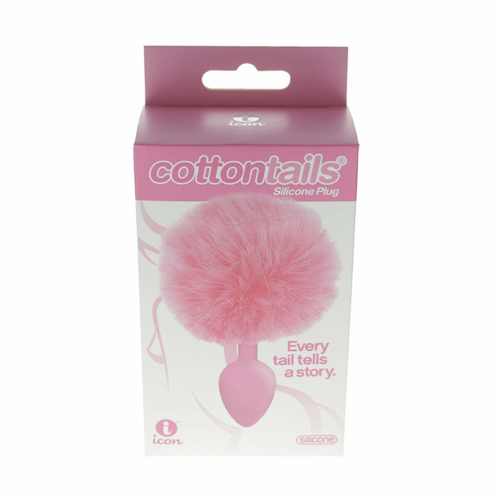 The 9's Cottontails Sioicone Bunny Tail Butt Plug Pink