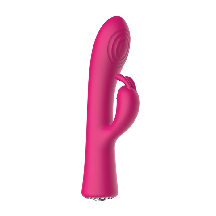 Shots Discretion Lux Dock-Rechargeable Silicone Rabbit Vibrator Pink