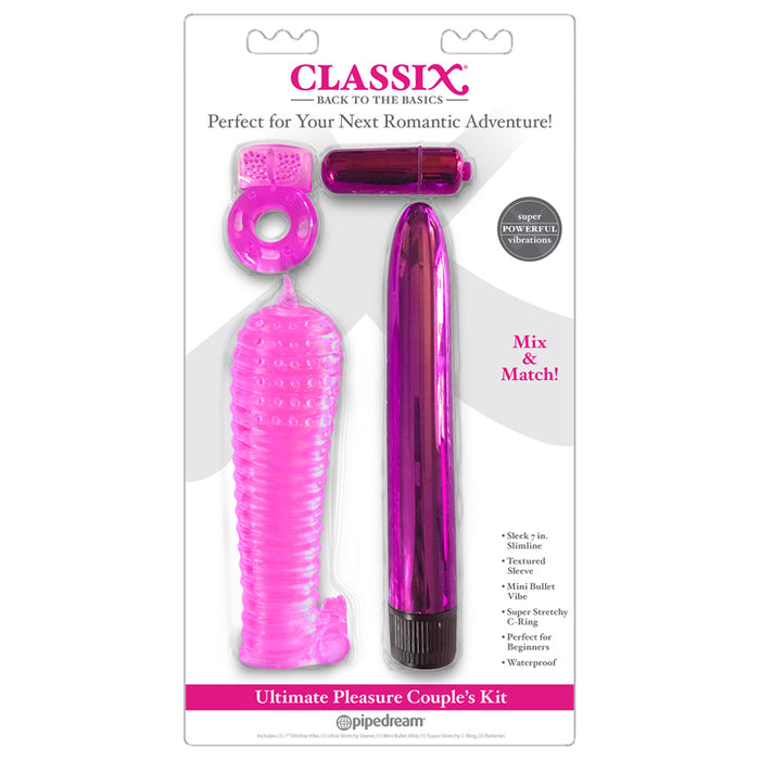 Pipedream Classix 4-Piece Ultimate Pleasure Couple's Kit Pink