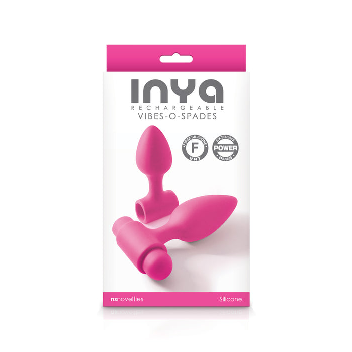 INYA Vibes-O-Spades Rechargeable Vibrating Anal Plug Pink