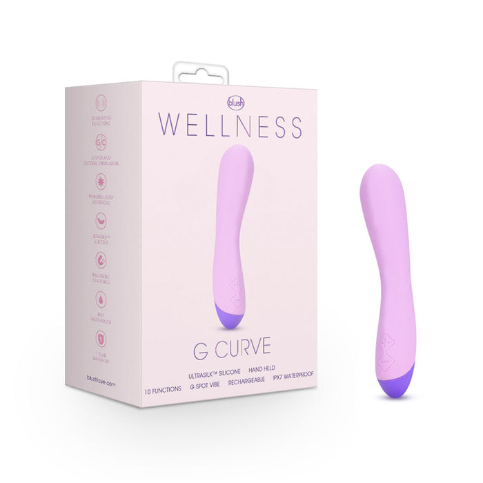 Blush Wellness G Curve Rechargeable Silicone G-Spot Vibrator Purple