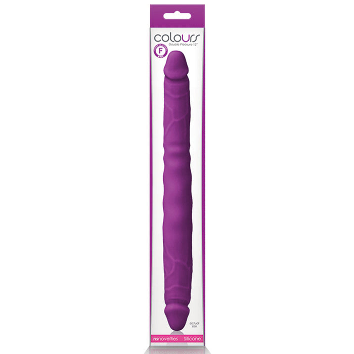 Colours Double Pleasure 12 in. Dual Ended Dildo Purple