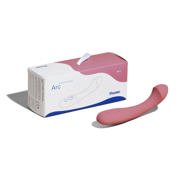 Dame Arc Rechargeable Silicone G-Spot Vibrator Berry