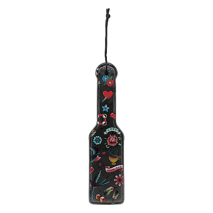 Ouch! Old School Tattoo Style Printed Paddle Multi-Color