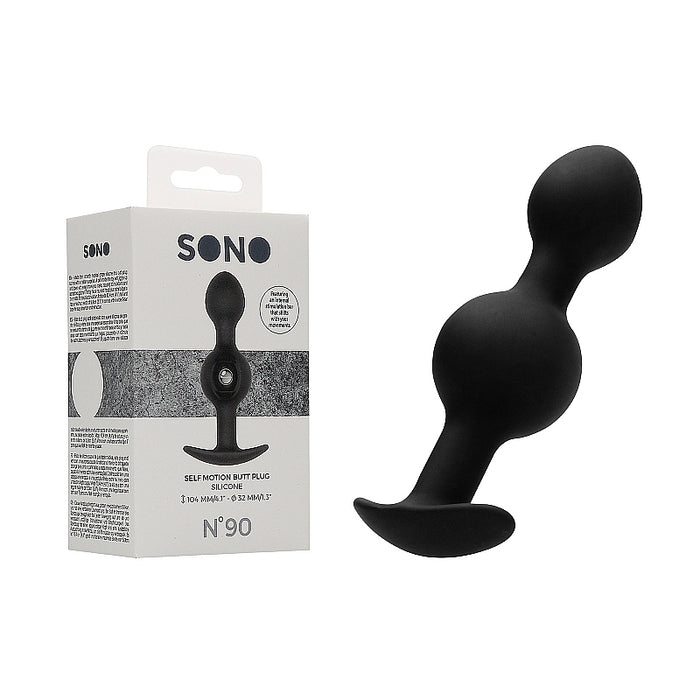 SONO No. 90 Silicone Self-Motion Anal Plug Black