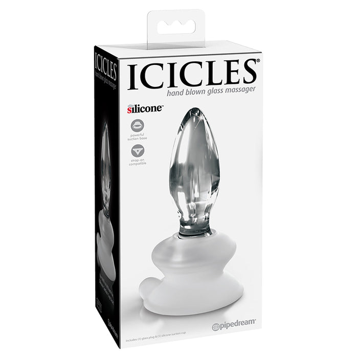 Pipedream Icicles No. 91 Glass Anal Plug With Suction Cup Clear