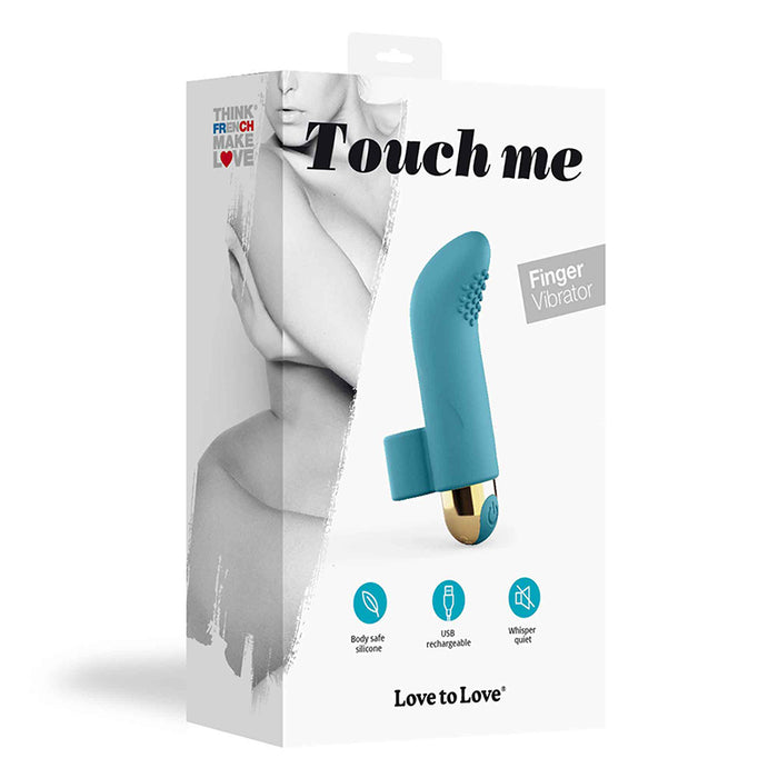 Love to Love Touch Me Rechargeable Silicone Finger Vibrator Blue