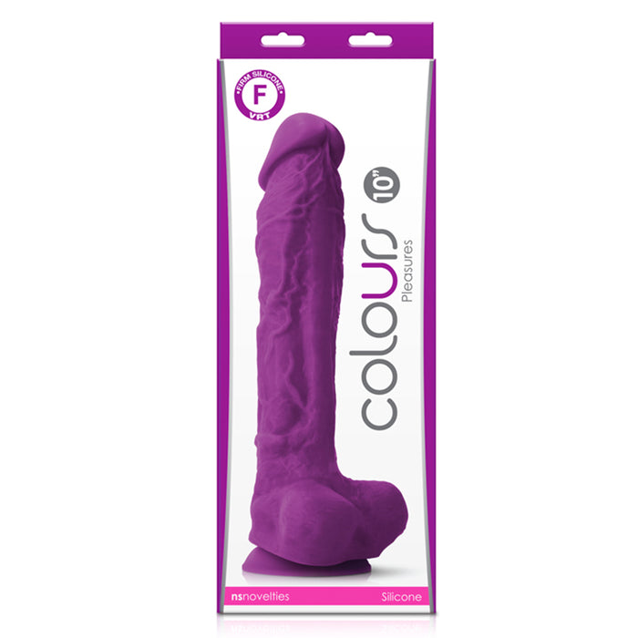 Colours Pleasures 10 in. Dildo Purple