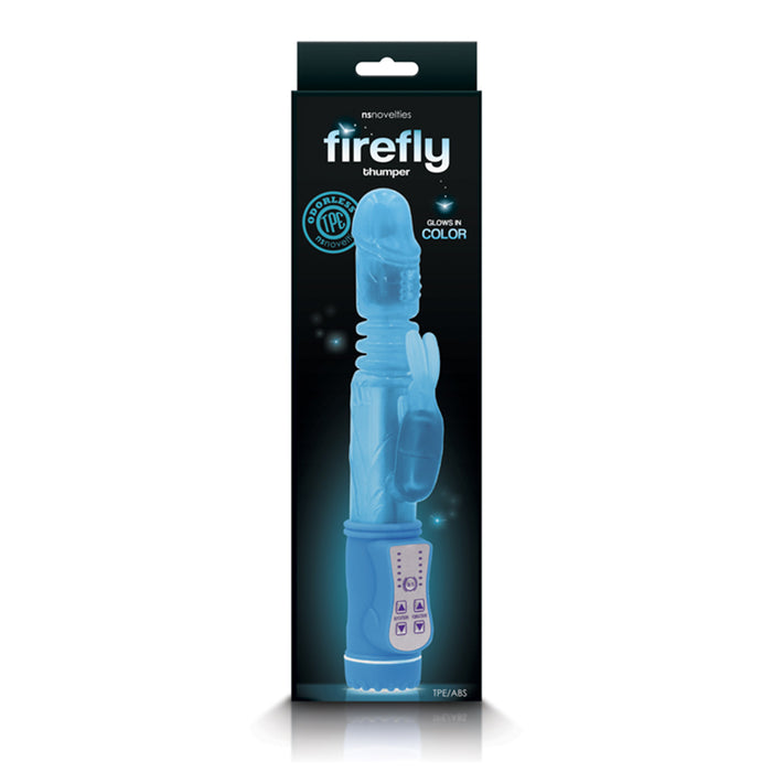 Firefly Thumper Thrusting Rabbit Vibrator Blue