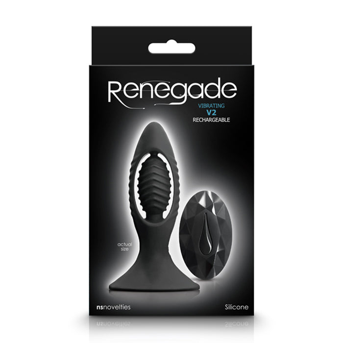 Renegade V2 Rechargeable Vibrating Anal Plug with Remote Black