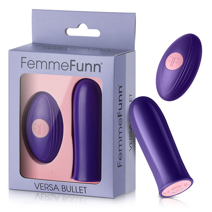 FemmeFunn Versa Bullet Rechargeable Remote-Controlled Vibrator Dark Purple