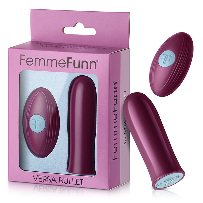 FemmeFunn Versa Bullet Rechargeable Remote-Controlled Vibrator Dark Fuchsia