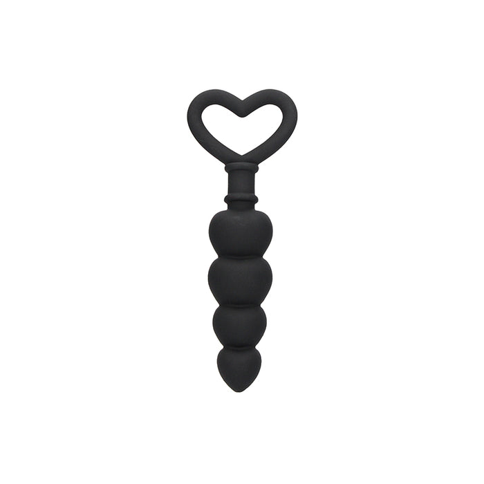 Ouch! Silicone Anal Love Beads Black