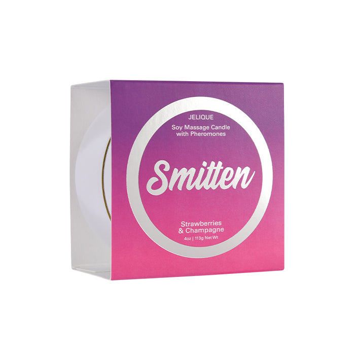Jelique Smitten Pheromone Massage Candle Smitten Strawberry & Champagne 4 oz/113 g
