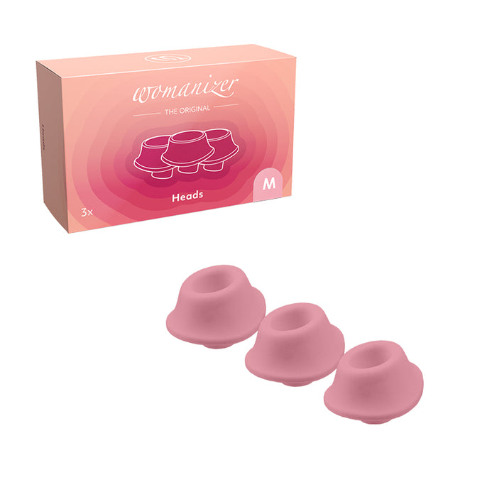 Womanizer 3-Pack Type A Replacement Stimulation Heads (For Premium, Classic, Liberty & Starlet 2) Rose M