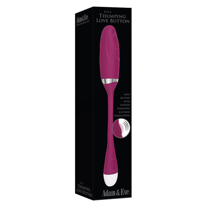 Adam & Eve Eve's Thumping Love Button Rechargeable Silicone Clitoral Stimulator Purple