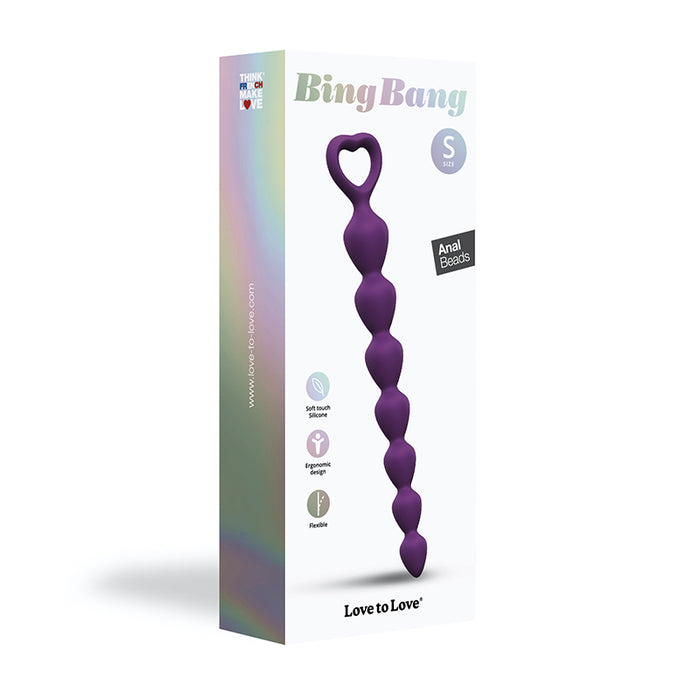 Love to Love Bing Bang Silicone Anal Beads Violet S