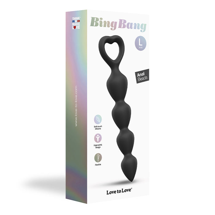 Love to Love Bing Bang Silicone Anal Beads Noir L