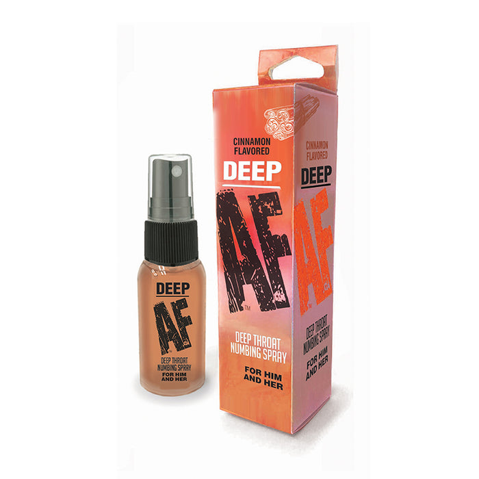 Deep AF Cinnamon Flavored Deep Throat Numbing Spray 1 oz.