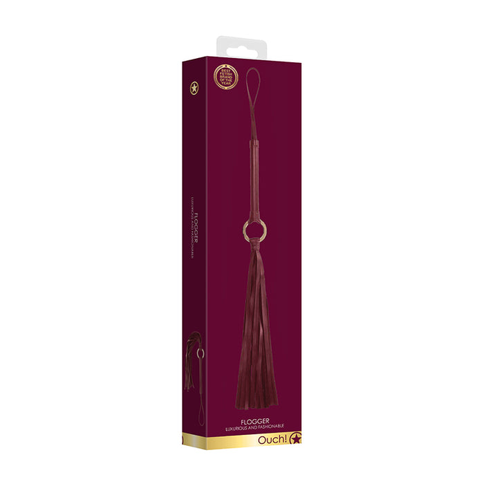 Ouch! Halo Ringed Flogger Burgundy