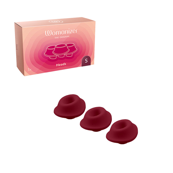 Womanizer 3-Pack Type A Replacement Stimulation Heads (For Premium, Classic, Liberty & Starlet 2) Bordeaux S