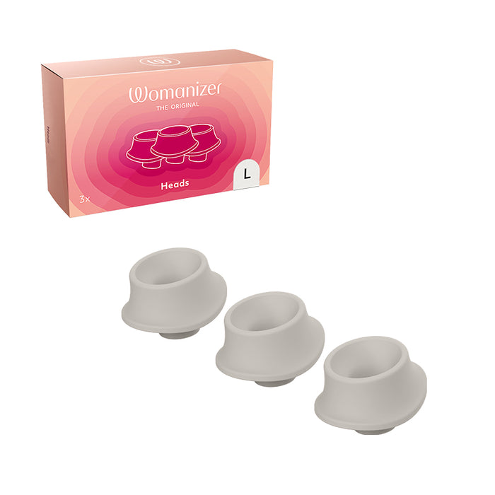 Womanizer 3-Pack Type A Replacement Stimulation Heads (For Premium, Classic, Liberty & Starlet 2) Warm Gray L