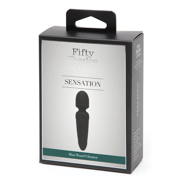 Fifty Shades of Grey Sensation Rechargeable Silicone Mini Wand Vibrator Black