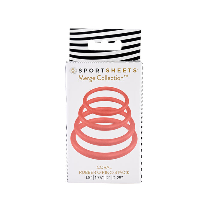Sportsheets Merge Collection Coral Rubber O-Ring 4-Pack