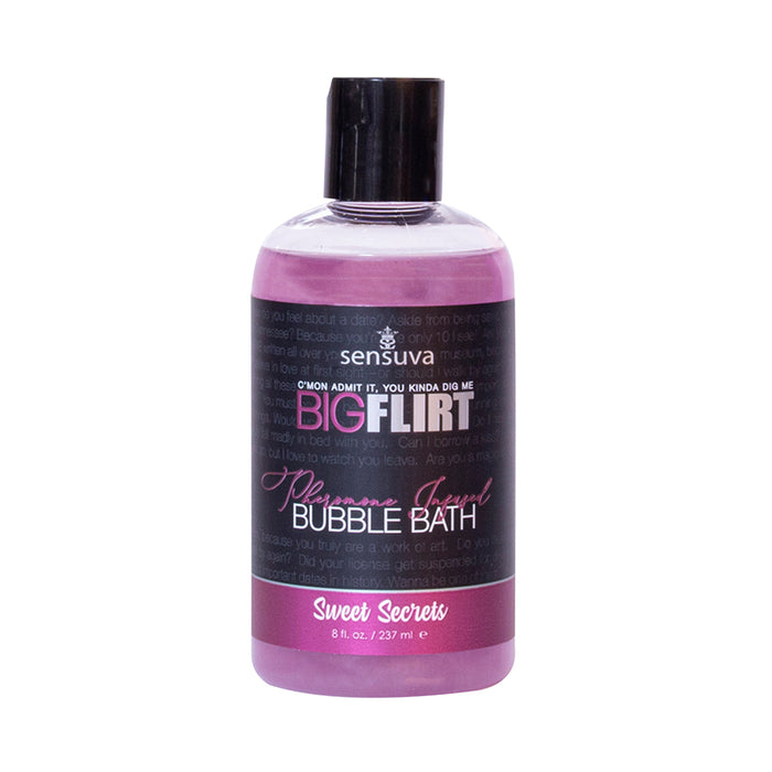 Sensuva Big Flirt Pheromone-Infused Bubble Bath Sweet Secrets 8 oz.