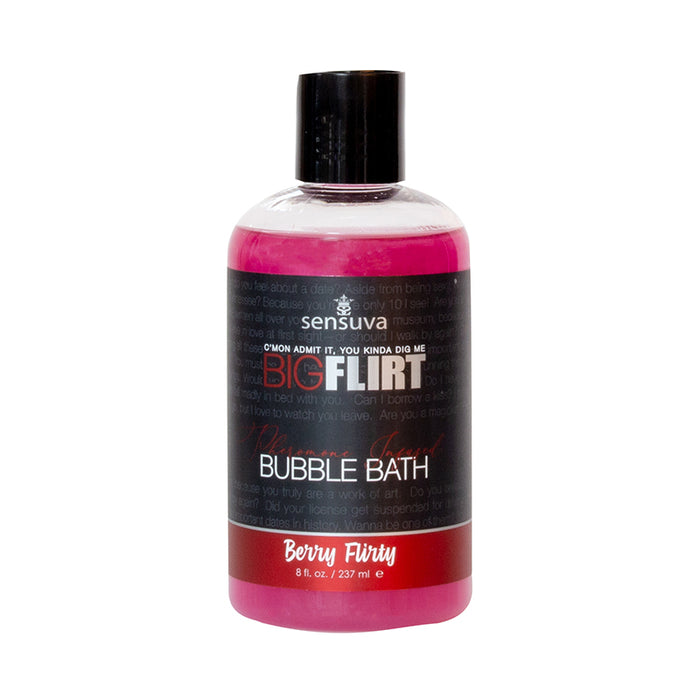 Sensuva Big Flirt Pheromone-Infused Bubble Bath Berry Flirty 8 oz.