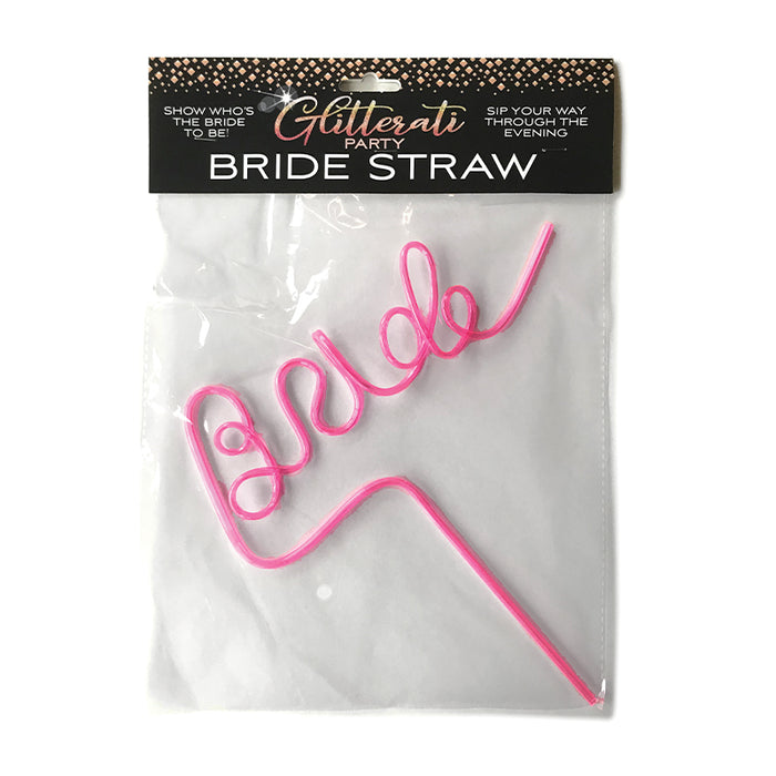 Glitterati Party Bride Straw Pink