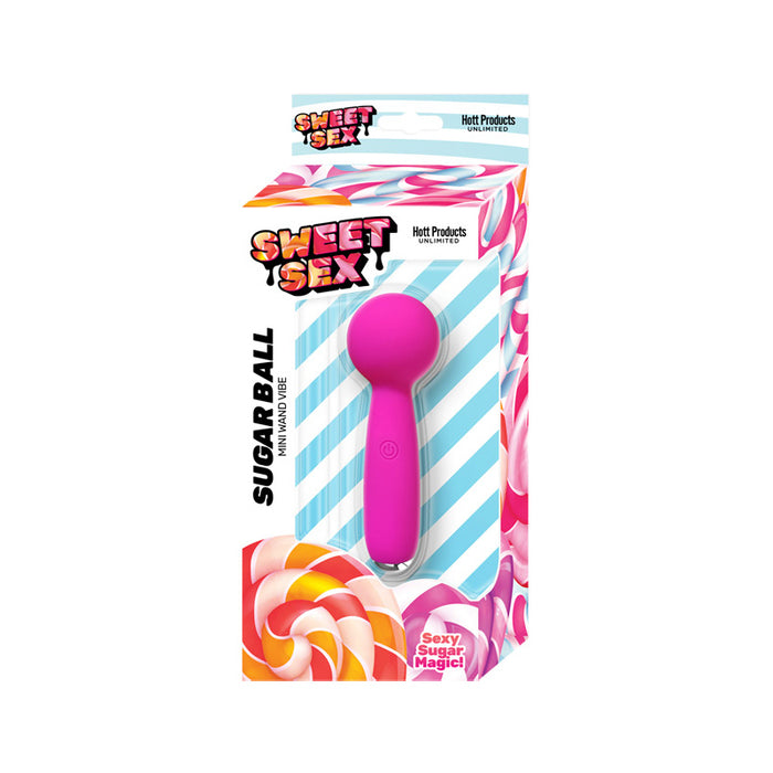 Sweet Sex Sugar Ball Silicone Mini Wand Magenta