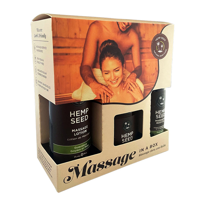Earthly Body Hemp Seed Massage In A Box Gift Set