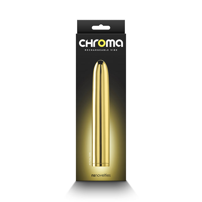 Chroma Rechargeable Vibe 7 in. Gold