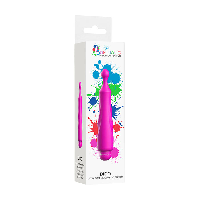 Luminous Dido 10-Speed Bullet Vibrator With Silicone Pinpoint Sleeve Fuchsia