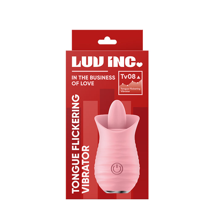 Luv Inc Tv08 Tongue Flickering Vibrator Rechargeable Silicone Clitoral Stimulator Pink
