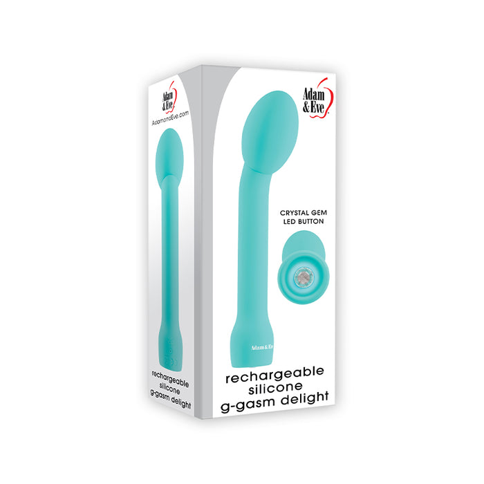 Adam & Eve G-Gasm Delight Rechargeable Silicone G-Spot Vibrator Teal