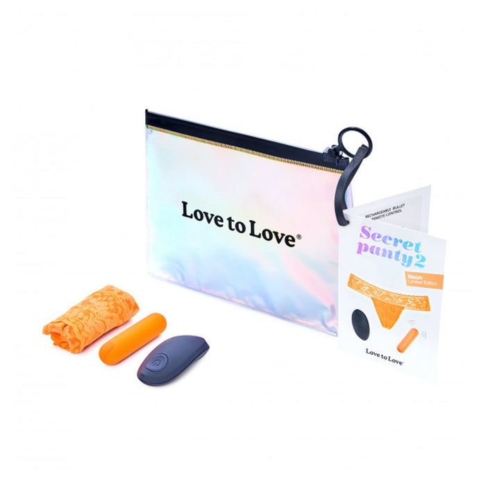 Love to Love Secret Panty 2 Neon Orange (gift bag packaging)