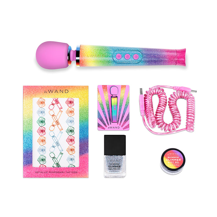 Le Wand All That Glimmers Rainbow Ombre 7-Piece Collection Special Edition Petite Rechargeable Vibrating Massager