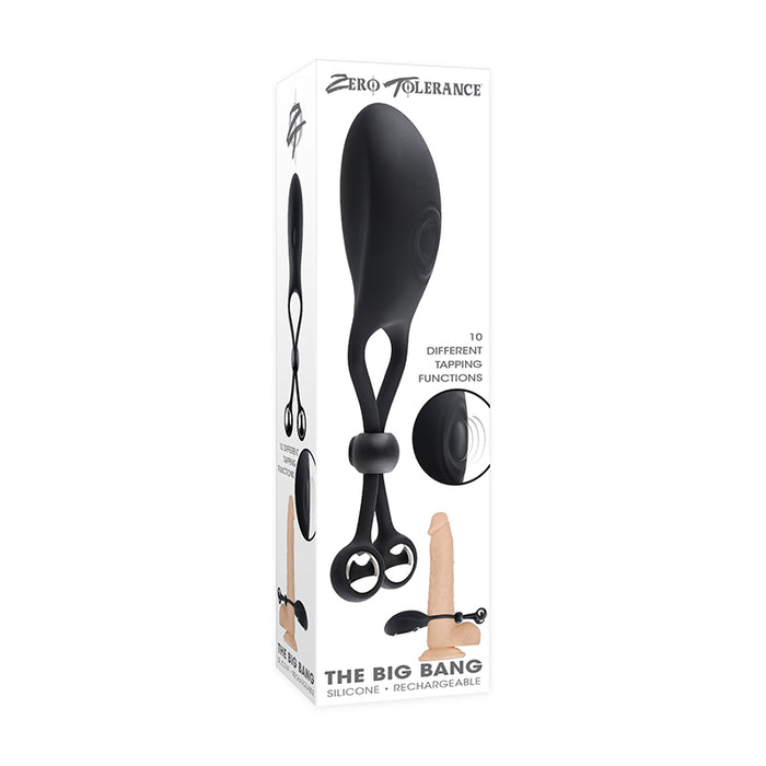 Zero Tolerance The Big Bang Rechargeable Tapping Silicone Cockring Black