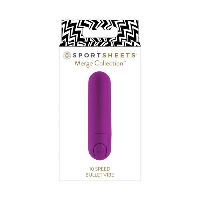Sportsheets Merge Collection 10 Speed Bullet Vibe Silicone Vibrator Purple