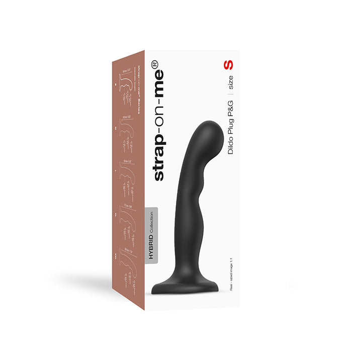 Strap-On-Me Hybrid Collection Silicone Dildo Plug P&G Black S