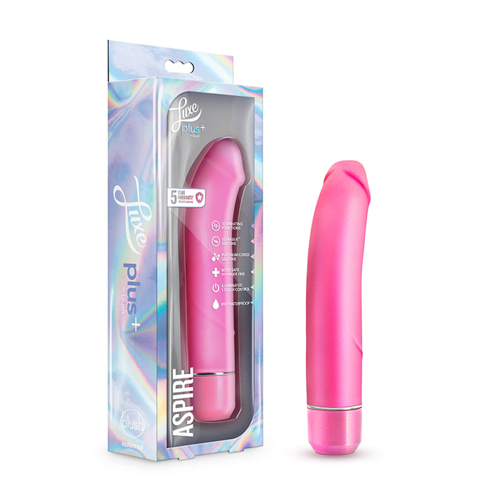 Luxe Plus Aspire Silicone Vibrator Pink