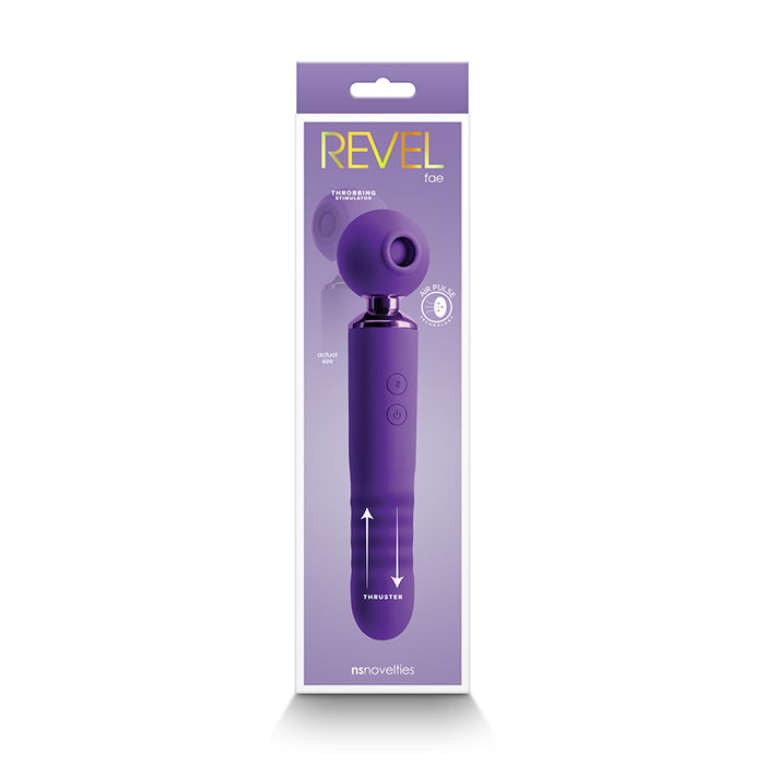 Revel Fae Thrusting & Throbbing Stimulator with Air Pulse Purple