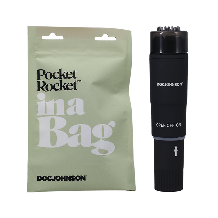 Doc Johnson Pocket Rocket In A Bag Mini Vibrator Black