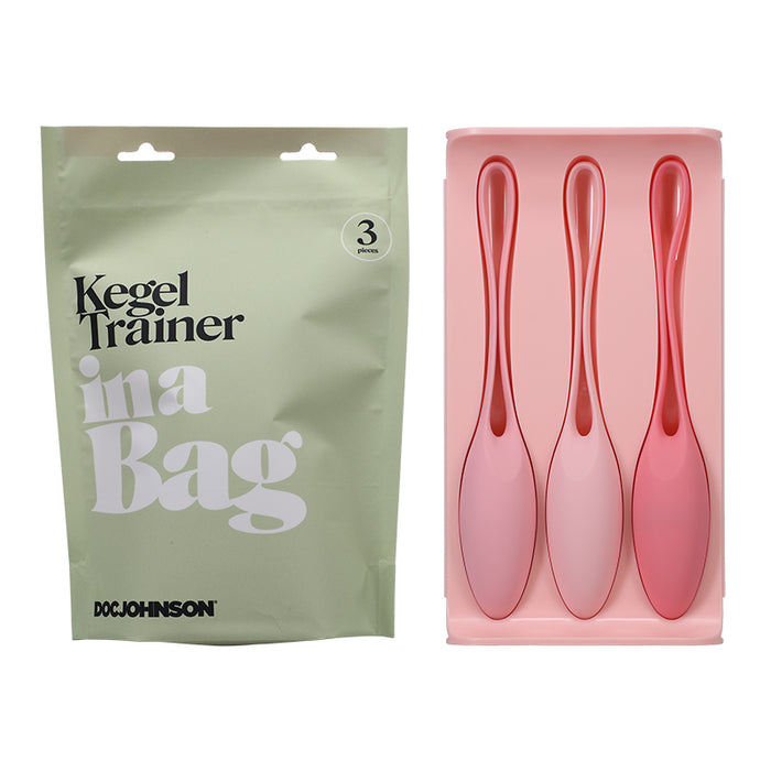 Doc Johnson Kegel Trainer Set In A Bag 3-Piece Silicone Pink