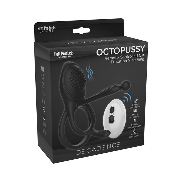 Decadence Octopussy Cock Ring/Clit/Anal Stimulator With Tentacles Remote Control