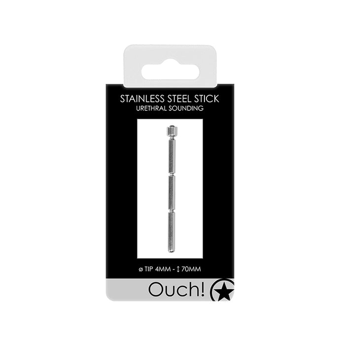 Ouch! Urethral Sounding Stainless Steel Stick 4 mm 3 Level