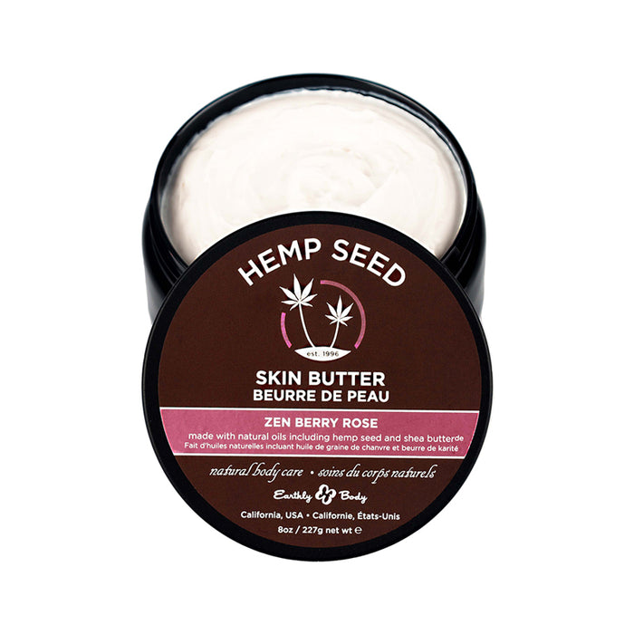 Earthly Body Hemp Seed Skin Butter Zen Berry Rose 8 oz.