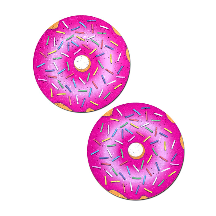 Pastease Donut: Donut with Pink Frosting and Rainbow Sprinkles Nipple Pasties